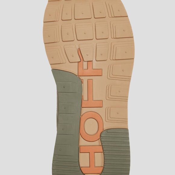 NEW Hoff USA Rhodes Green/Taupe Sneakers Suede w/ Memory Foam Size 8 - Picture 2 of 3